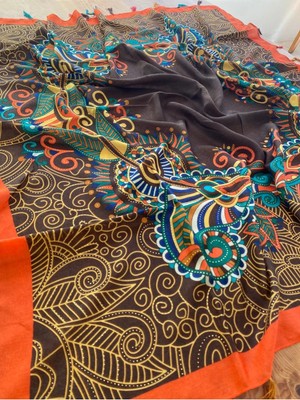 Bohemania Etnik 110 x 110 cm Pareo Eşarp Şal Paisley 1757089