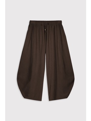 Babokah Kadın Tencel™ Balon Pantolon Lastikli Geniş Paça M Modeli 2 Cep ile Konforlu Stil
