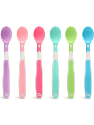Munchkin Yumuşak Uçlu Renkli Bebek Kaşıkları 6'lı Set 3 Ay+ BPA İçermez Ergonomik Tasarım