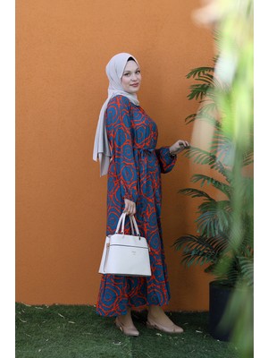 BURİSLA MODA VE AKSESUAR Renkli Yazlık  Elbise