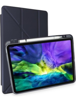 iPad Pro 11 (2024) Kılıf Kalemlikli Mars Tablet Kılıfı - Lacivert