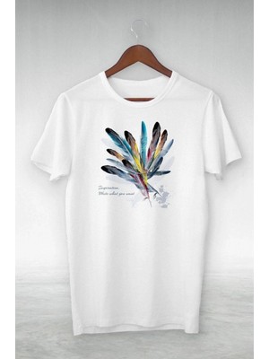 MiraLive Baskılı Oversize T-Shirt - Beyaz -