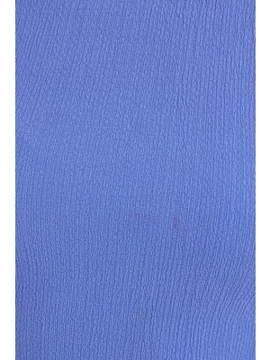 ALFA AKSESUAR 03 Kadın Yuvarlak Yaka Fırfırlı Kol Mavi Bluz