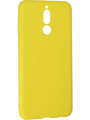 Mate 10 Lite Kılıf Nano Içi Kadife Silikon - Sarı