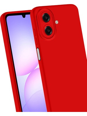 Galaxy A07 4g Nano Içi Kadife Silikon - Kırmızı