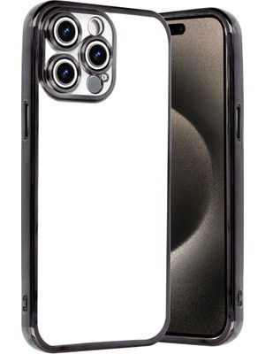 iPhone 15 Pro Max Razer Lensli Silikon - Siyah