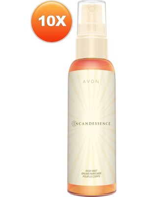 Avon Incandessence Kadın Vücut Spreyi Ferahlatıcı Koku 10'lu Set Çevre Dostu Ambalaj