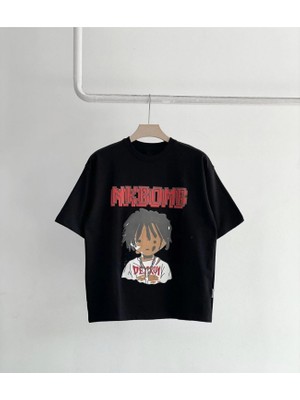MiraLive Baskılı T-Shirt - Siyah -