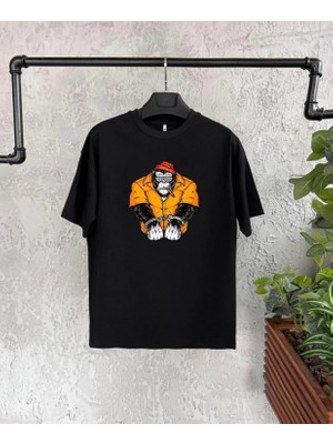 MiraLive Baskılı T-Shirt - Siyah -