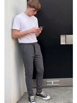 Comstar Erkek Lastikli Çift Cepli Füme Jogger Pantolon
