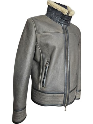 Asus Deri - Helmut- Koyun Kürkü Erkek Ceket