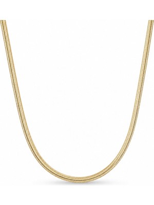 Serelya cm Yassı Yılan Zincir Model 60 cm Kadın Kolye