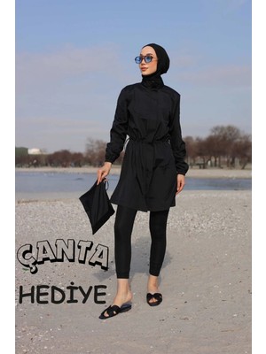 Gavlia Nua Tesettür Mayo.tunik Tayt Bone 3'lü Set Çanta Hediye