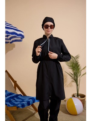 Gavlia Kadın Tesettür Mayo 4' Lü Set-Tam Kapama Fermuarlı..