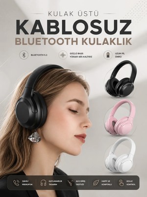 Cenk Xstore Kablosuz Bluetooth Kulaklık Anc/enc Destekli Kulak Üstü Yüksek Ses Kaliteli