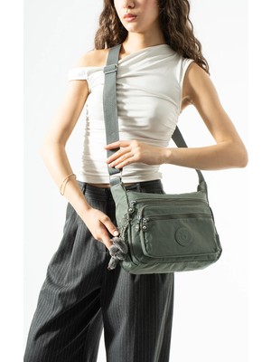 571 Collections Çanta Ultra hafif, çok cepli , çok bölmeli çapraz askılı Postacı Çanta (spor, seyahat, gündelik) Gri Model: 571-6A