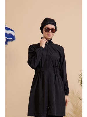 Gavlia Kadın Tesettür Mayo 4'lü Set-Yarım Kapama Fermuarlı..
