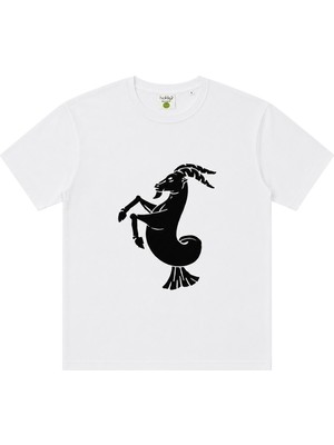 Hakiki Kastamonu Taş Baskı Oğlak Burcu Unisex Oversize Tişört