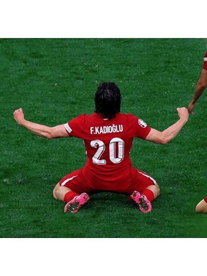 Türkiye Milli Takımı Euro 2024 Ferdi Kadıoğlu Deplasman Forması (Red)
