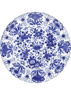 Caspari Delft Desenli Kesme Altlık - Mav 1 Adet