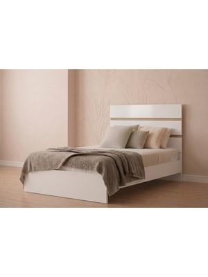 Noiss Home Decor Asel Başlıklı Tek Kişilik 90X190 Karyola Seti