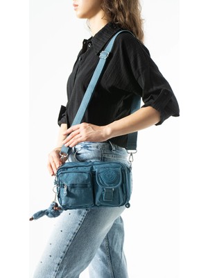 571 Collections Çanta Çok Fonksiyonel, Omuz, Göğüs ve Bel Çantası Mavi (Model: 571-6V)
