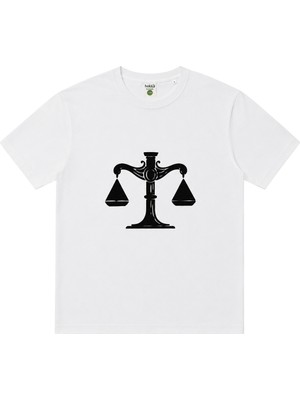 Hakiki Kastamonu Taş Baskı Terazi Burcu Unisex Oversize Tişört
