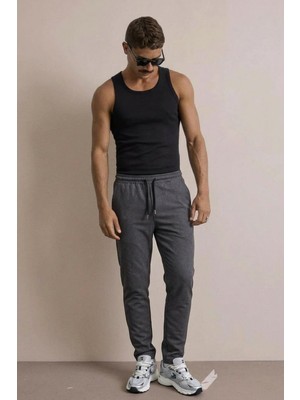 Comstar Erkek Basic Trend Bel Lastikli Füme Bol Pantolon