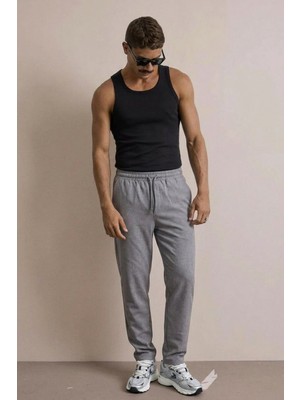 Comstar Erkek Basic Trend Bel Lastikli Antrasit Bol Pantolon
