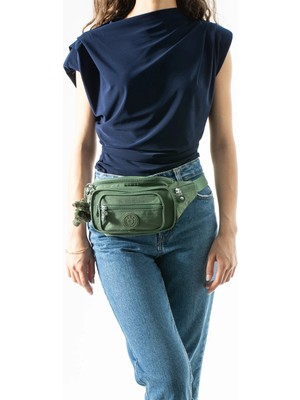 571 Collections Çanta Unisex Çok Cepli, Su Geçirmez, Çapraz Askılı Bel Çantası (Freebag) yeşil Model: 571-7J