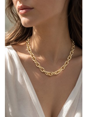 Solenya cm Kalın Burgu Model Gold Renk 60 cm Kadın Kolye
