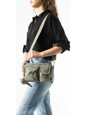 571 Collections Çanta Çok Fonksiyonel, Omuz, Göğüs ve Bel Çantası Vizon (Model: 571-6V)