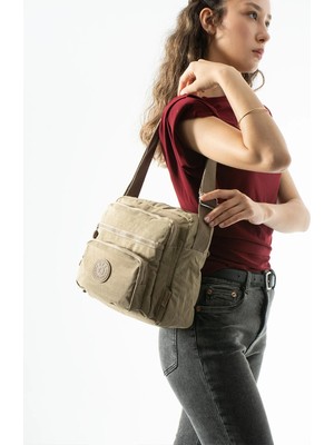 571 Collections Çanta Ultra Hafif, Çok Cepli , Çok Bölmeli Çapraz Askılı Postacı Çanta (Spor, Seyahat, Gündelik ) Kahverengi Model: 571-6U