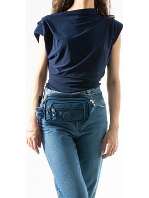 571 Collections Çanta Unisex Çok Cepli, Su Geçirmez, Çapraz Askılı Bel Çantası (Freebag) lacivert Model: 571-7J