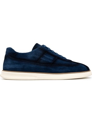 Tamer Tanca Erkek Hakiki Deri Lacivert Süet Sneakers & Spor Ayakkabı 1093 3072 Erk Ayk Y26 Lacı Suet