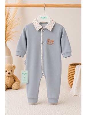 Baby Hola %100 Pamuk Erkek Bebek Tulum Yenidoğan Hastane Çıkışı Organik 15044