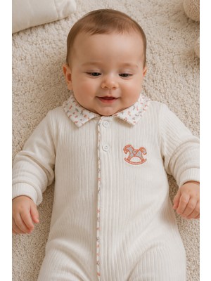 Baby Hola %100 Pamuk Erkek Bebek Tulum Yenidoğan Hastane Çıkışı Organik 15044