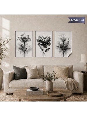 Akıllı Kağıt Statik Tutunma Özellikli Tablo - Poster Çiçek (Model- 93)