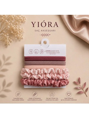 Yiora Lastik Saç Tokası 6lı (Iz Yapmaz/kırmaz) Pastel Renkler