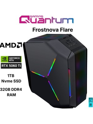 Quantum Gaming Frostnova Flare Ryzen 7 5700X 32GB Ddr4 1tb Nvme RTX5060TI 16GB Masaüstü Oyun Bilgisayarı
