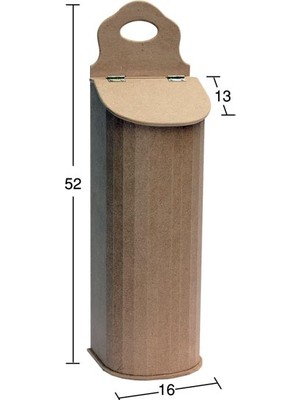 Ehobici Ahşap Bombe Poşetlik 52X16CM KU336