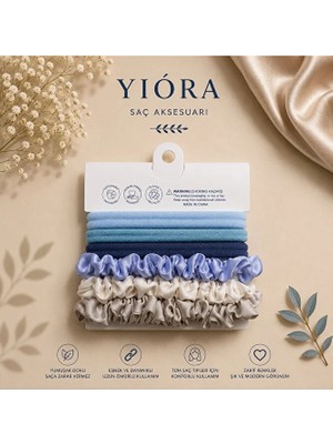 Yiora Lastik Saç Tokası 6lı (Iz Yapmaz/kırmaz) Pastel Renkler