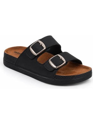 RS Riva Shoes Witta Suni Deri Tokalı Kadın Sandalet