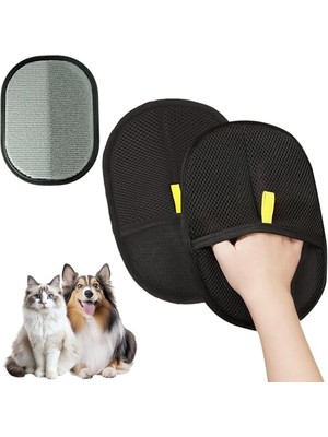 Larskas Kedi Köpek Tüy Toplayıcı Çift Taraflı Statik Temizlik Eldiveni | Giysi, Halı, Koltuk ve Mobilya Için Tüy Temizleme Eldiveni | Dayanıklı, Ergonomik, Kolay Kullanım (Standart, Adet, 1)