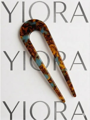 Yiora Kemik Lüks Asetat Fransız Handmade U Model Topuz Tokası 13-14 cm