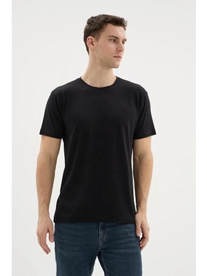 Kly Pijama Kly T-521 Erkek Pamuklu Modal Sıfır Yaka Yarım Kol Tişört