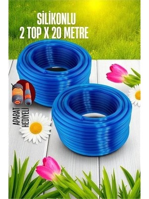 MiraLive 40 Metre Silikonlu Bahçe Hortumu Sulama Aparatı Hediyeli 712343