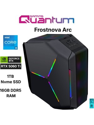 Quantum Gaming Frostnova Arc I5-14400F 16GB Ddr5 1tb Nvme RTX5060TI 16GB Masaüstü Oyun Bilgisayarı