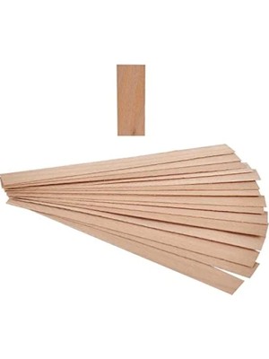 Larskas Ahşap Mum Fitili - 60 Adet, 15 cm Boy, 15 mm En