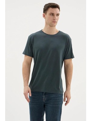 Kly Pijama Kly T-521 Erkek Pamuklu Modal Sıfır Yaka Yarım Kol Tişört